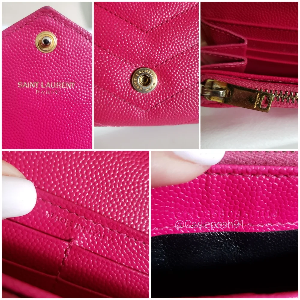 **SOLD** Authentic Pre-owned Yves Saint Laurent Grain De Poudre Envelope Wallet - Picture 15 of 16